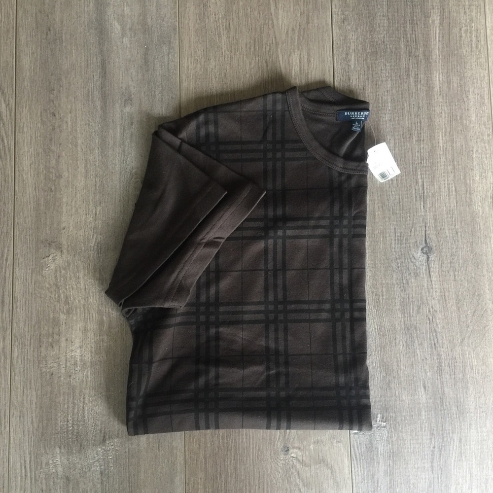 Burberry Men's Check Print T Shirt